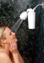 Shower in healthy water with Aquasana water filter