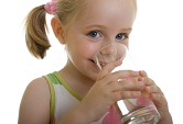Girl with a water glass