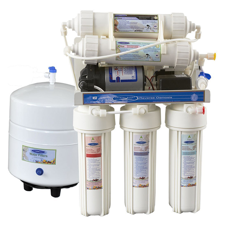 Crystal Quest CQE-RO-00105 Thunder 1000CP Reverse Osmosis Water Filter System with Pump RO - 50 GPD