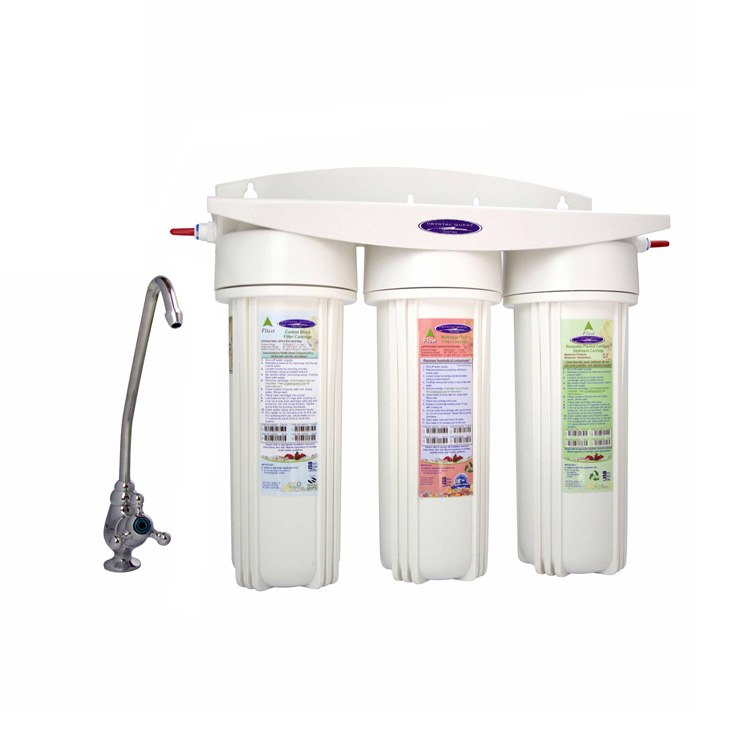 Crystal Quest CQE-US-00320 Undersink Water Filter With Three Cartridges and Arsenic Removal - PLUS