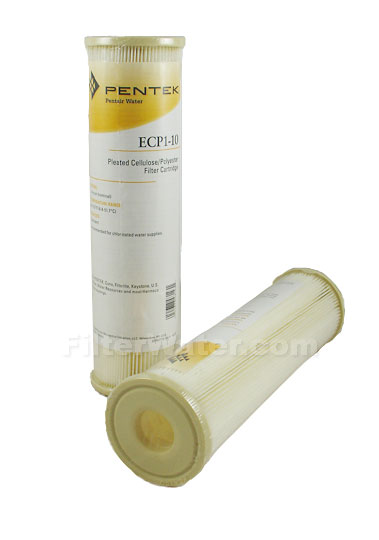 PTK-ECP1-10x6 Pentek ECP1-10 Pleated Sediment Filter 255481 1 micron - 6 cartridges