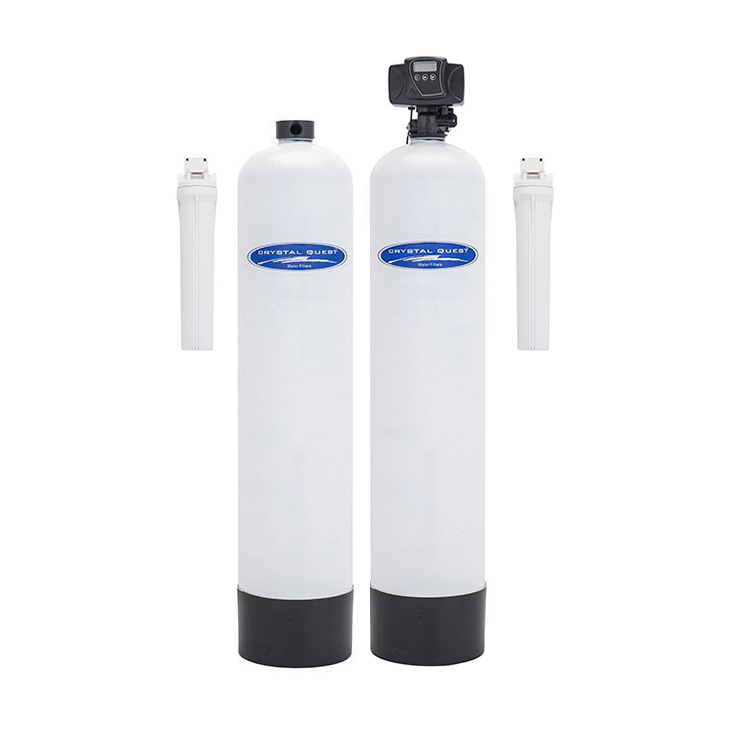 Crystal Quest CQE-WH-05231 Dual Tank Iron, Hydrogen Sulfide And Anti-Scale Water Conditioner - 1.5 cu.ft