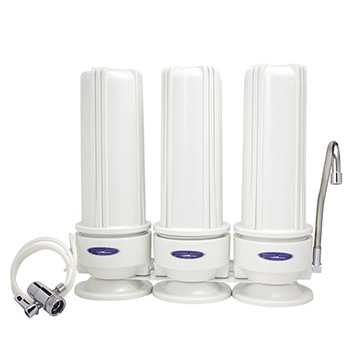 Crystal Quest CQE-CT-00110 Countertop Water Filter with Three Replaceable Cartridges, 8-stage - CT-110 ULTRA