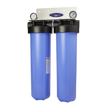 Crystal Quest CQE-WH-01108 CQE-WH-01108 Whole House Filter Dual Cartridge 20"x5"