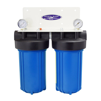 Crystal Quest CQE-WH-01105 Whole House Filter Dual Cartridge 10"x5" CQE-WH-01105