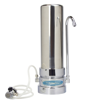 Crystal Quest W20-ULTRA Countertop Water Filter Stainless Steel - ULTRA