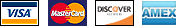 VISA, MasterCard, Discover and Amex accepted
